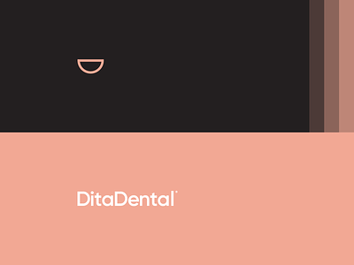 DitaDental Palette black branding dental design illustration logo minimal print symbol typography vector