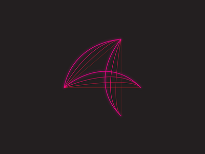 Exploring № 4 black design illustration letter line logo minimal symbol typography vector