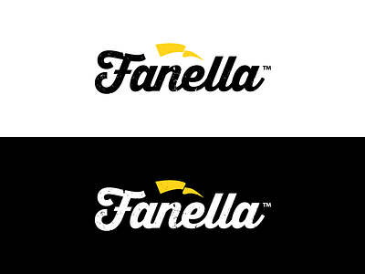 Fanella™ black flag football kit logo soccer symbol texture yellow