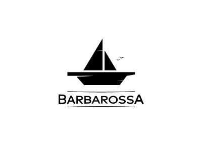 Barbarossa Logo Symbol barbarossa birds food logo minimal napkins pirate plate rope sail ship symbol