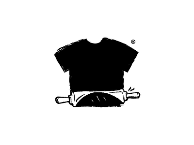 Cooking T-shirts albania black white brush cooking dough illustration kosova logo print rollerpin symbol tshirt vector