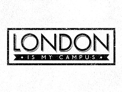 London - Is My Campus 2d icon illustration letter logo stamp typeface typography vector wordmark