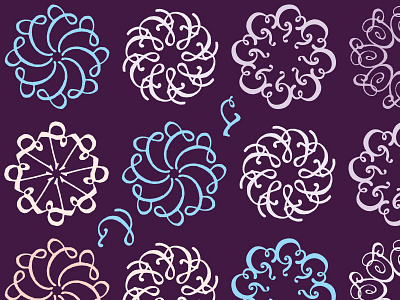 Ampersand radials scarf design surface