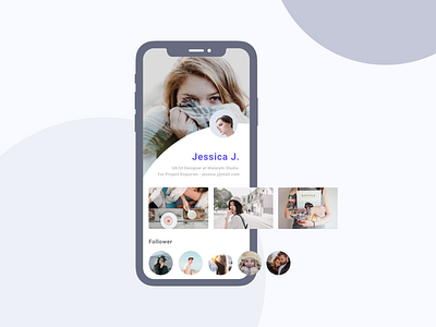 Jessica.J Profile adobe xd app app design design profile design ui ux