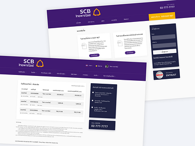 SCB EASYNET Redesign adobe xd bank clean creative design minimal scb ui ux web design