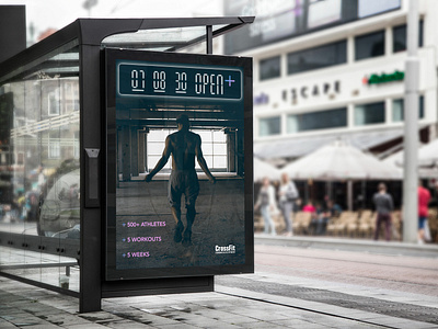 Bus Stop Digital Countdown Clock Display Mockup