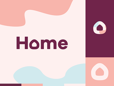 Peachtober day 1: Home branding design home house illustration illustrator logo peachtober vector