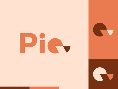 Peachtober day 20: Pie branding design flat design illustration illustrator logo peachtober pie slice vector wordmark