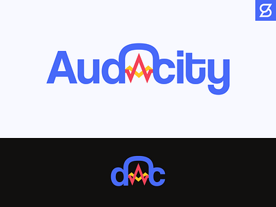 Audacity rebrand concept audacity audio branding design headphones logo sound waves vector