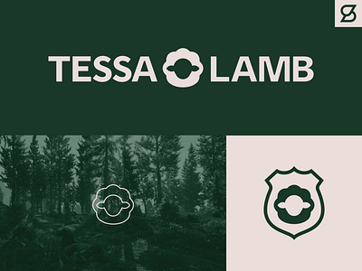 Tessa Lamb logo concept branding forest lamb logo park ranger sheep silhouette vector