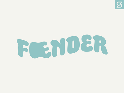 Fender Logo concept branding fender guitar logo vector wordmark