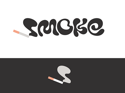 Peachtober day 2: Smoke branding cigarette design icon inktober lettermark logo peachtober smoke smoking typography vector wordmark