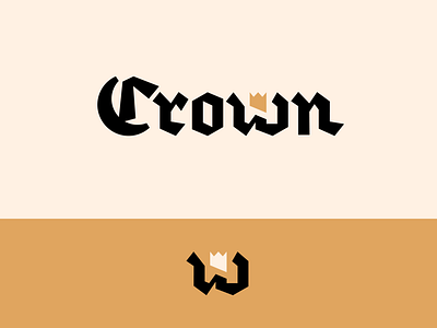 Peachtober day 8: Crown branding crown gold illustrator inktober king logo peachtober typography