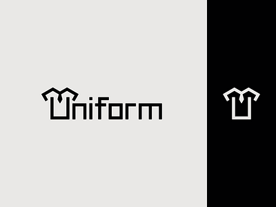 Peachtober day 19: Uniform black and white branding lettermark logo shirt tie typography uniform vector wordmark