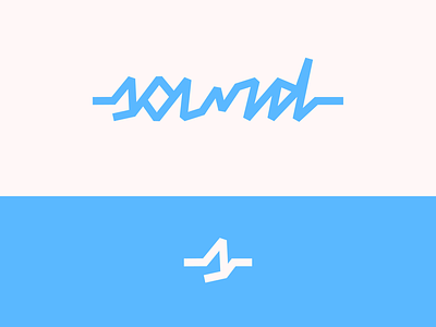 Peachtober day 20: Sound branding lettermark logo music noise sound soundwave typography vector wordmark