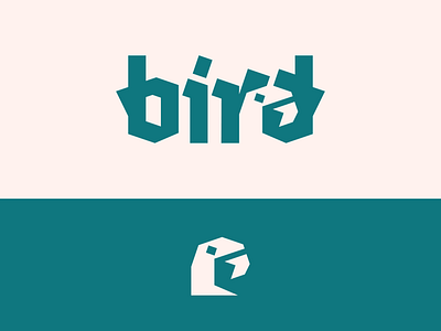 Peachtober day 24: Bird beak bird blackletter branding design inktober logo negative space peachtober silhouette typography