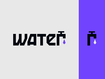 Peachtober day 25: Water branding faucet inktober logo peachtober spigot typography vector water water drop