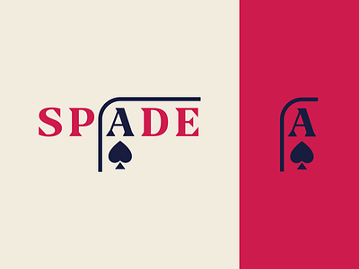 Peachtober day 27: Spade branding card casino gambling inktober logo peachtober playing cards spade typography vector vegas wordmark