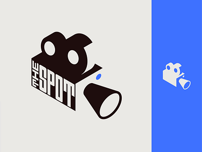 The Spot logo branding camera film logo streamer twitch typography vector youtube