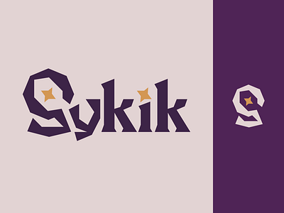 Sykik logo branding crystal ball fortune logo magic sebm star typography vector wizard