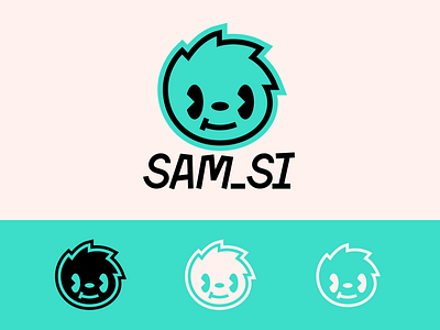 Sam_Si logo branding design hair logo rubberhose sebm typography vector