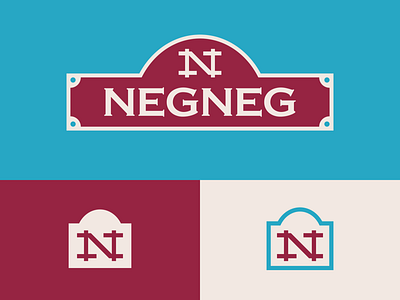 NegNeg logo branding design locomotive logo train vector