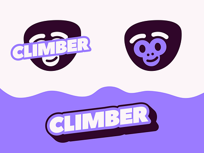 Climber logo design logo monkey sebm typography vector