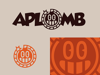 Aplomb logo bomb branding design logo rubberhose sebm typography vector