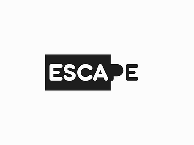 Escape mark black black and white design flat flat design illustration illustrator logo vector