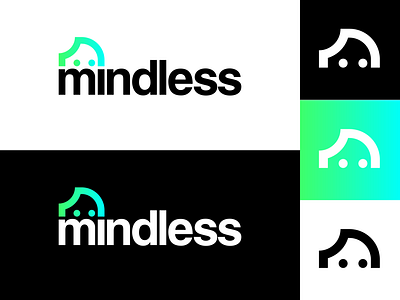 Inktober day 2: mindless black and white design flat design gradient illustration illustrator inktober inktober2019 logo mindless vector