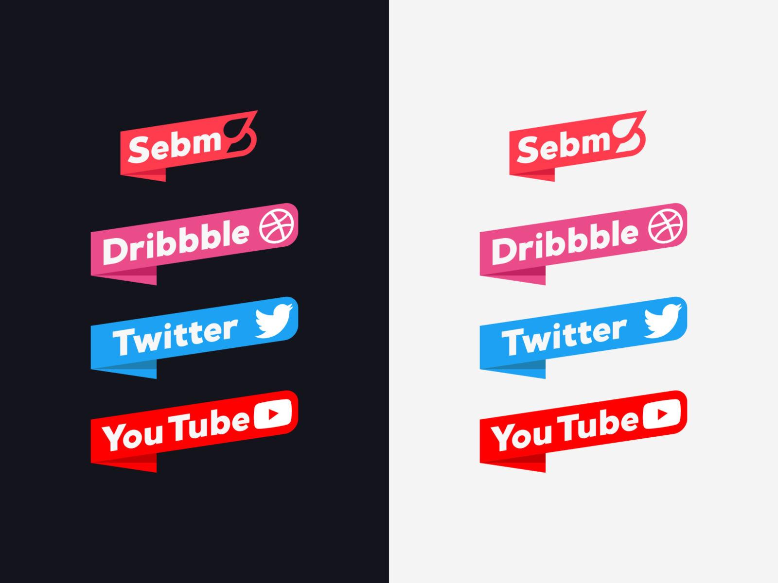 Personal Social Media Icon Banners By Sebastian Meehan On Dribbble