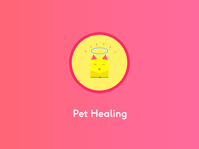 Heal the cat animals app brand identity branding cafe cat design icon iconography illustration logo pet ui ux