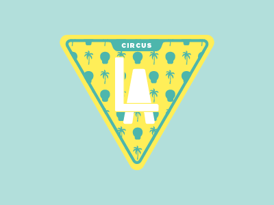 Circus Los Angeles Sticker 3 badge city creative design graphic design icon la los angeles palm trees sticker triangle
