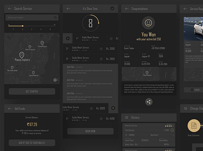 Car Service Mobile App app app design automobile design flat minimal mobile app design mobile ui ui ux