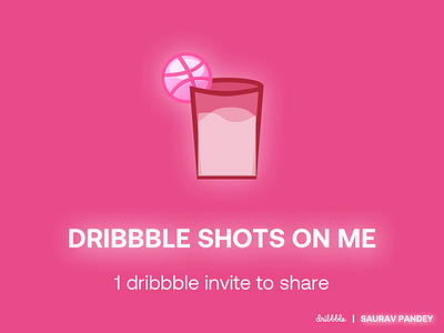 Dribbble Invite - Single Entry behance clean concept design dribbble dribbble invite illustration invite minimal motion design typography vector