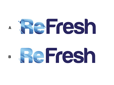 Refresh Logo prototype letters logo re