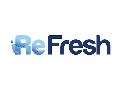 Refresh Logo Final drops letters logo water