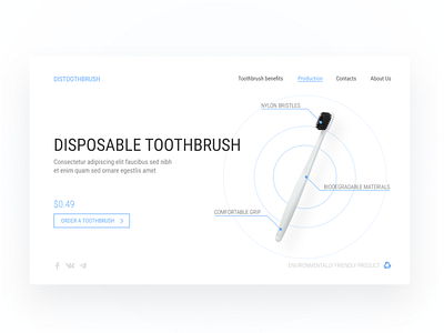 Diaposable toothbrush