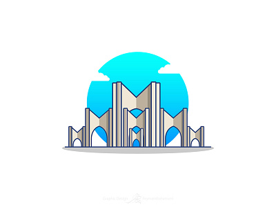 Maqbaratoshoara adobe design flat graphicart illustration illustration art illustrator iran tourism tower vector شاعر شهریار مقبرةالشعرا