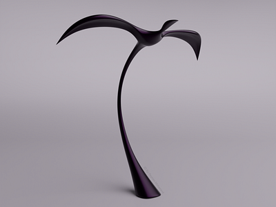 3D Bird Sculpture 3d 3d render 3dart bird blender art graphic design sculpture بلندر طراحی سه بعدی پرنده