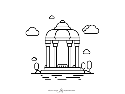 Tomb Of Hafez abstract adobe art design flat graphic hafez icon illustration illustration agency illustration art illustration design illustrator logo shiraz tomb tomb of hafez vector حافظ شیراز