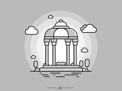 Tomb Of Hafez abstract adobe art design flat graphic hafez icon illustration illustration agency illustration art illustration design illustrator logo minimal shiraz vector حافظ شیراز مقبره