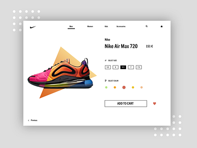 Nike Web Concept branding clean design interface logo nike shoes ui uidesign ux vector web