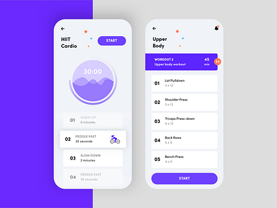 Fitness App (Shot 3) app application blue cardio chart clean colorful design fitness gym interface mobile ui uidesign ux vector