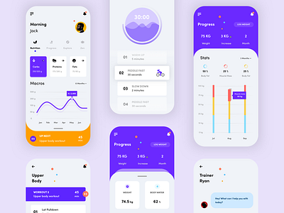 Fitness App (Light Version) by Salim Ghnaim on Dribbble