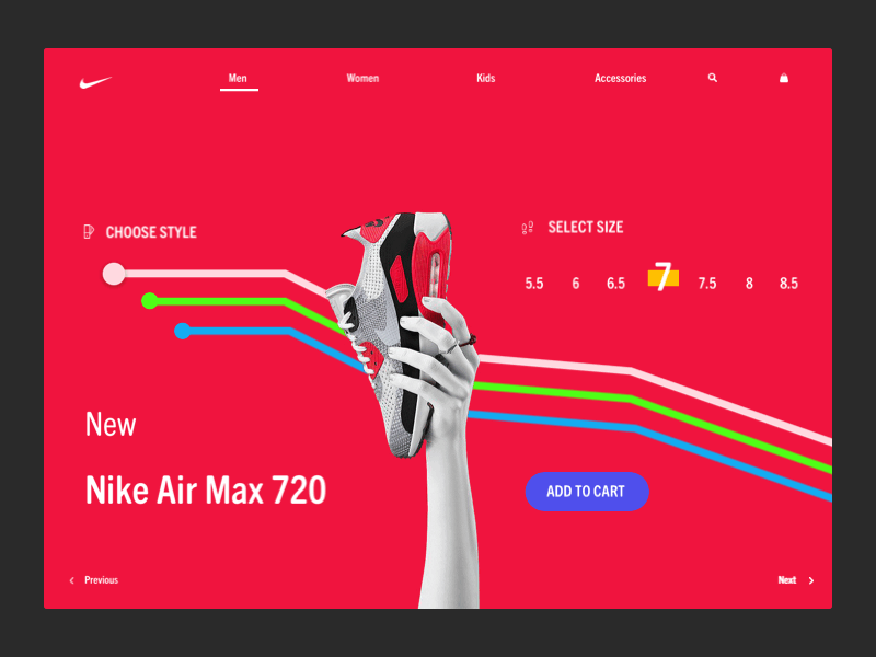 Nike animation play animation blue branding clean colorful design interface nike select shoe ui uidesign ux vector