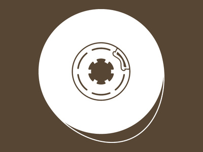 Cassette Spool icon illustration vector