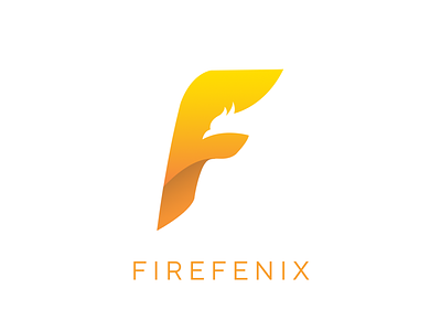 Firefenix logo fenix fire logo orange