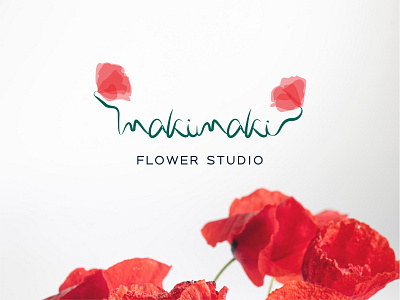 Maki Maki bregovich flower logo poppy red studio transparency