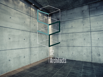 S2 Architects 3d architecture cubes lines logo s2 studio thin